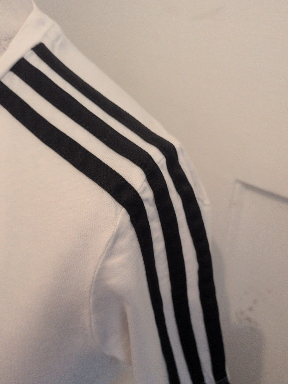 Adidas 13-14 Years White With Black Trim Short Sleeve T-shirt