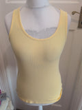 Marks And Spencers 14 Yellow Vest Tank Top