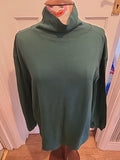 Mens Bhs Size XL Green Teal Long Sleeved Roll Neck Jumper
