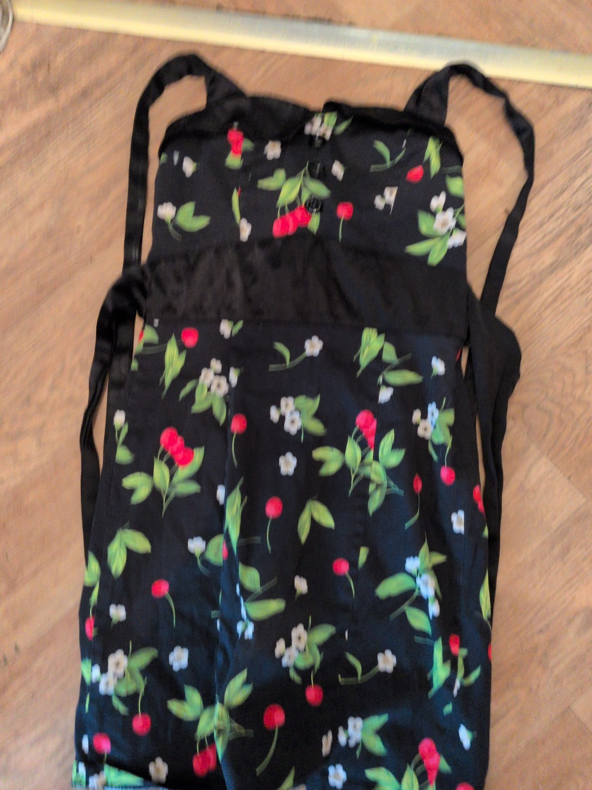 H&R 14 Black Floral Self Tie Dress Midi