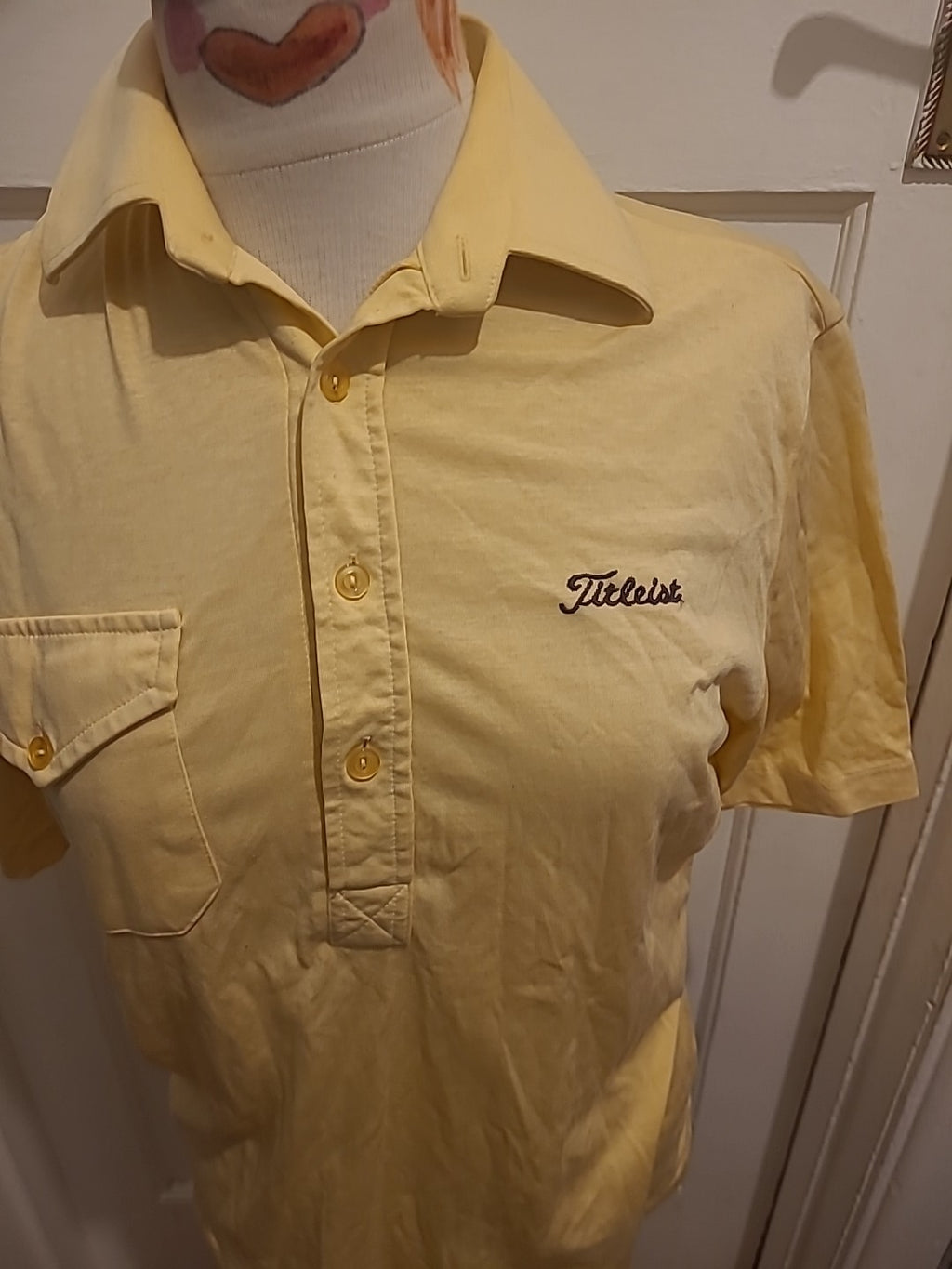 Mens Wolsey Size Small Yellow Short Sleeved Polo