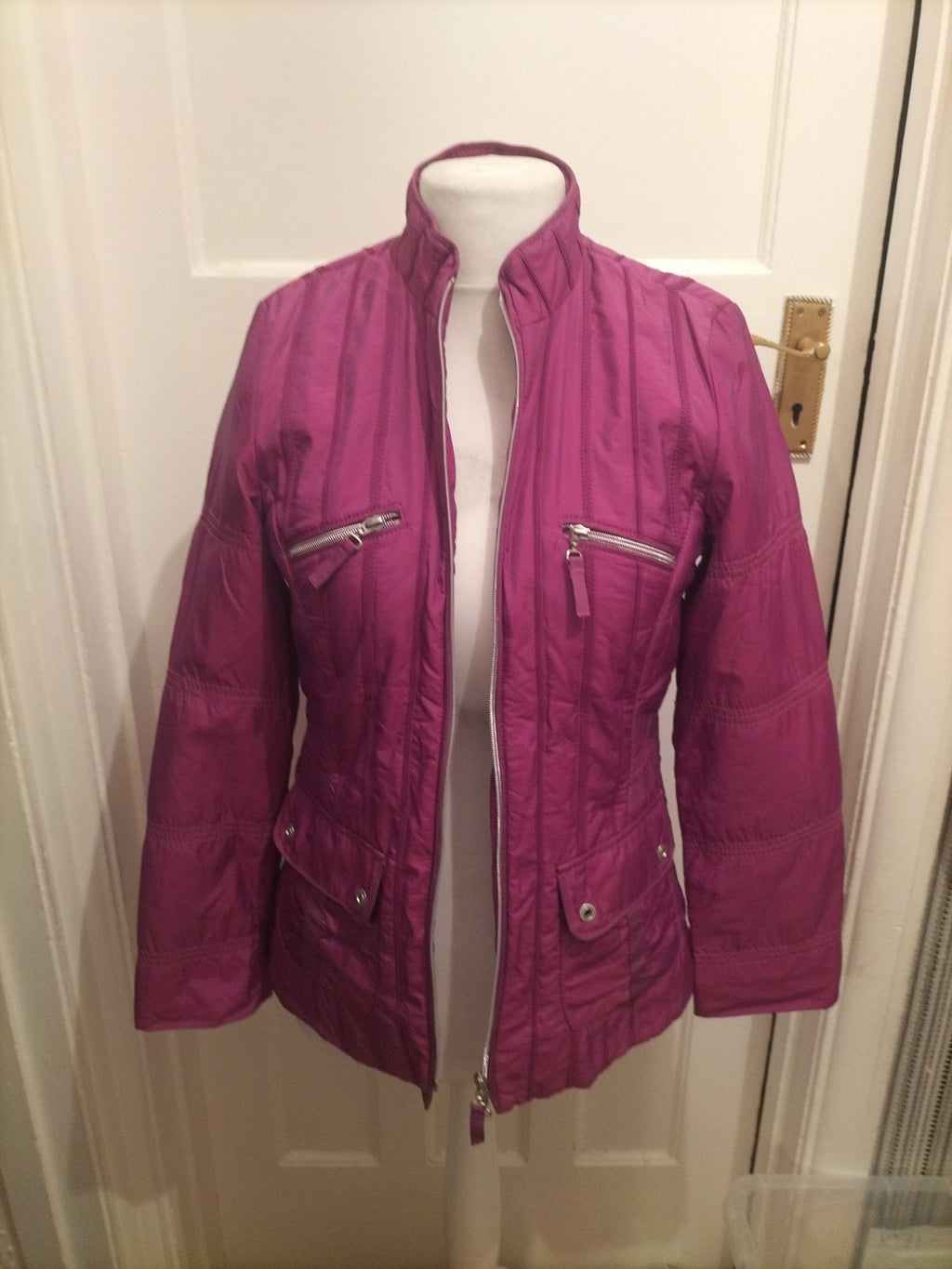 Ladies Jobis Size Eu 38 Purple Full Zip Jacket/Coat