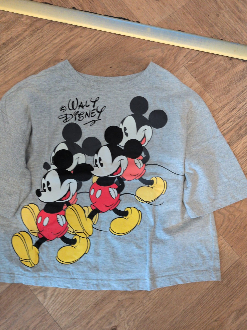 Disney 2XS Grey Mickey Mouse Short Sleeve T-shirt