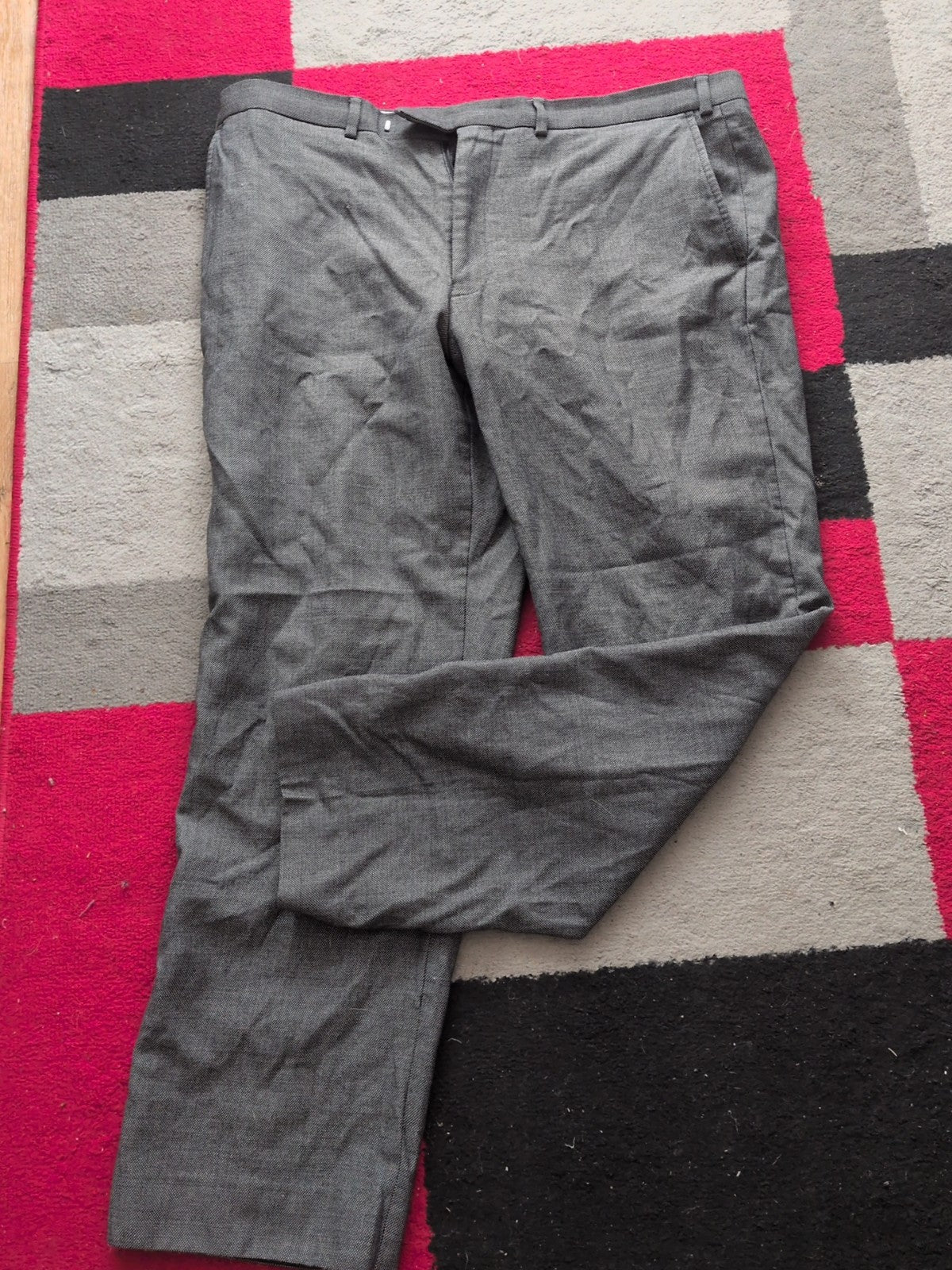Sartorial 40/31 Black And White Smart Trousers