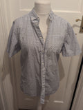 George M Blue Navy White Short Sleeve Shirt