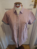 Mens Threadbare Medium Pink Short Sleeved Shirt