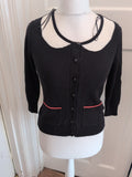 George 10 G21 Black And White Buttoned Cardigan