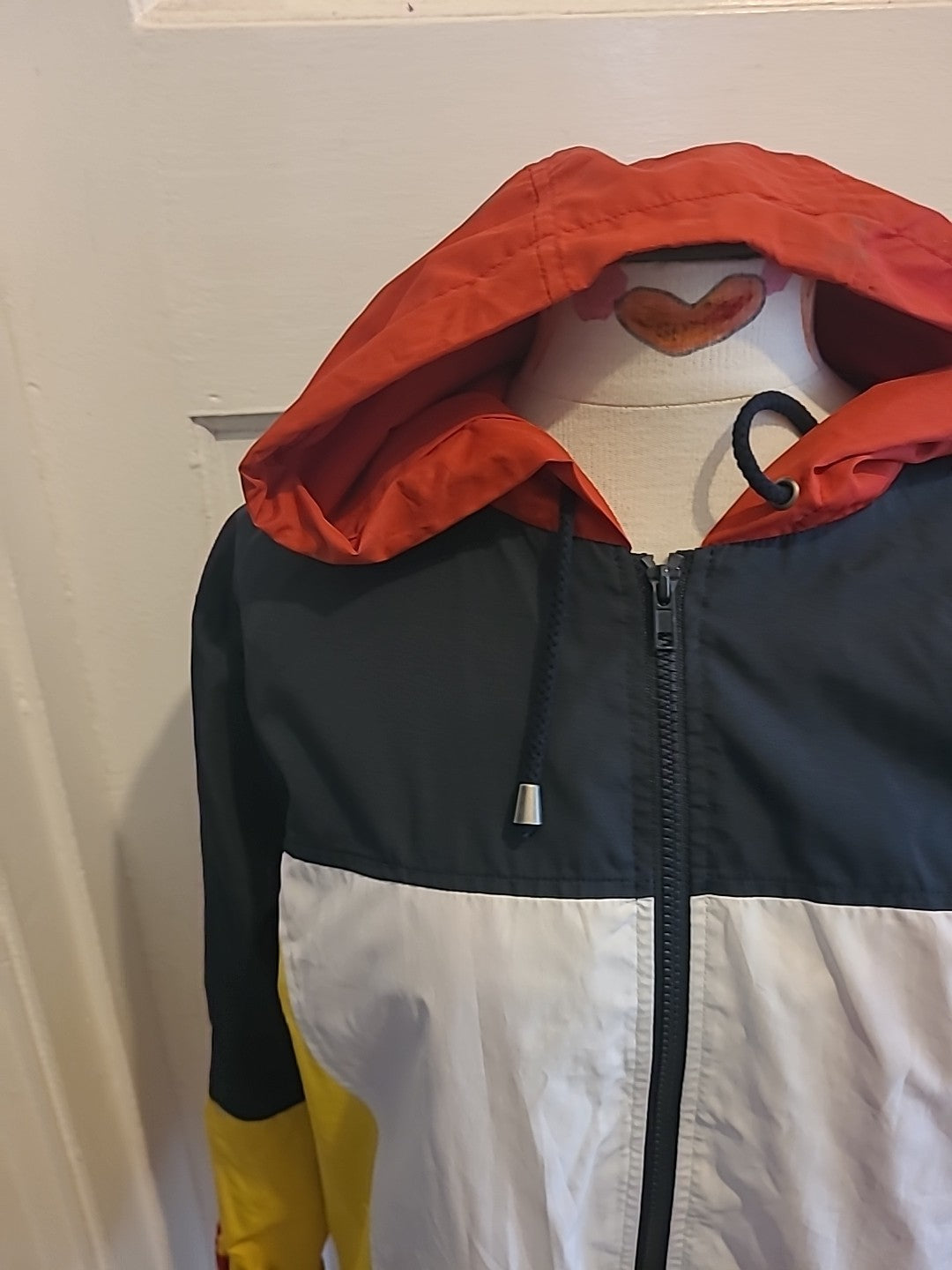 Ladies Topshop Size Small Multi Raincoat Zip Through