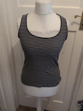 Tex Medium Navy Stripe Sleeveless T-shirt