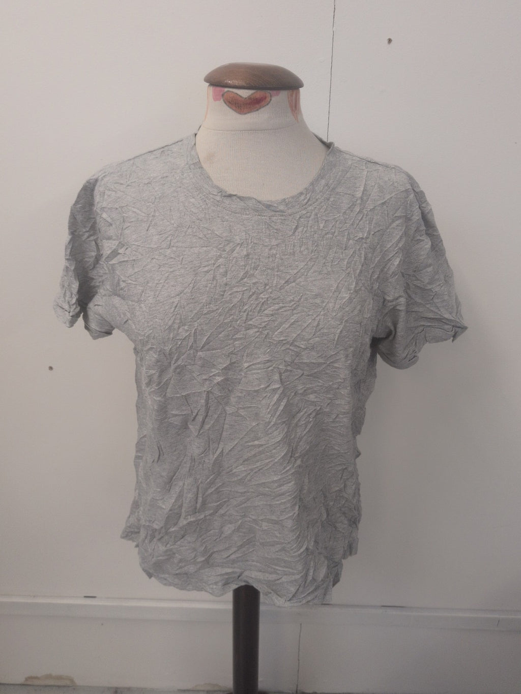 Ladies Folk Size 4 Grey Short Sleeve T-shirt
