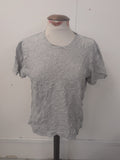 Ladies Folk Size 4 Grey Short Sleeve T-shirt