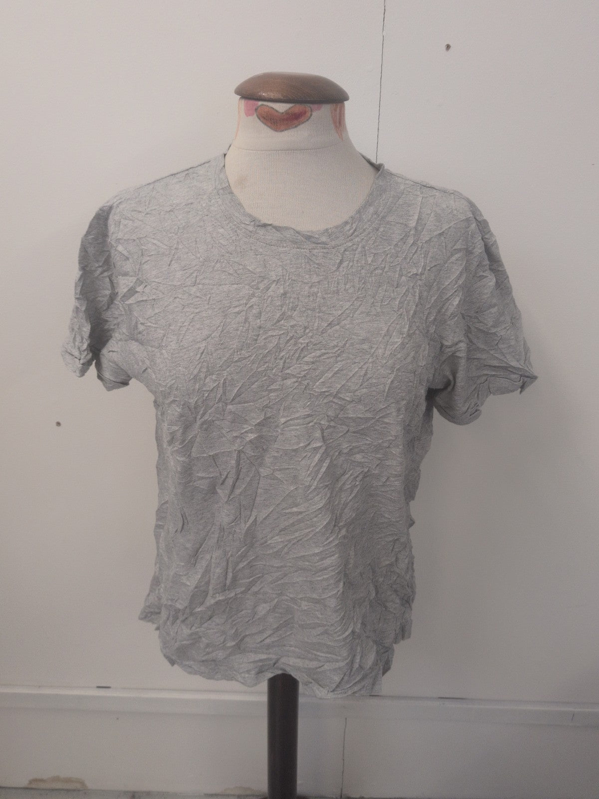 Ladies Folk Size 4 Grey Short Sleeve T-shirt