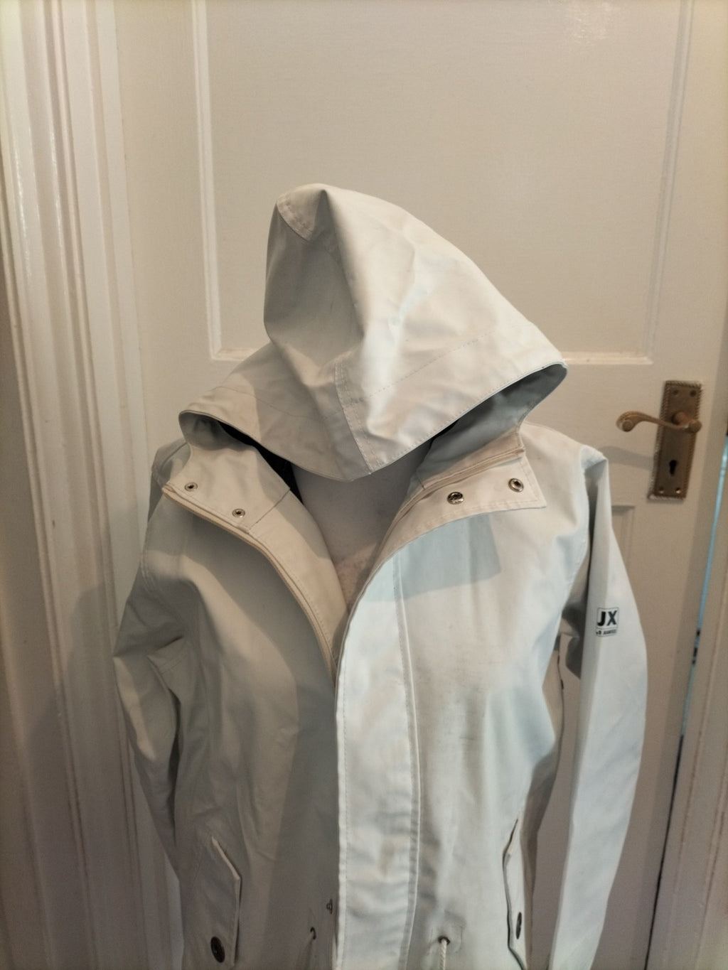Jeantex EU 38 Off White Pleather Coat