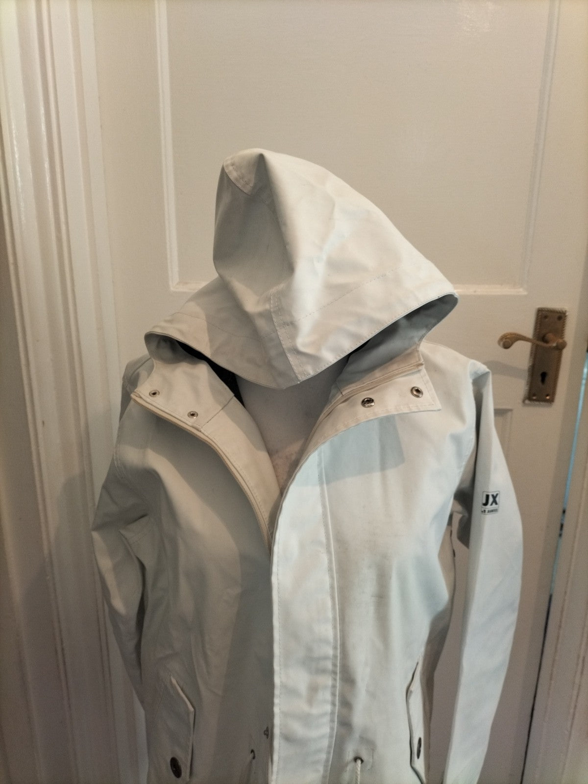 Jeantex EU 38 Off White Pleather Coat