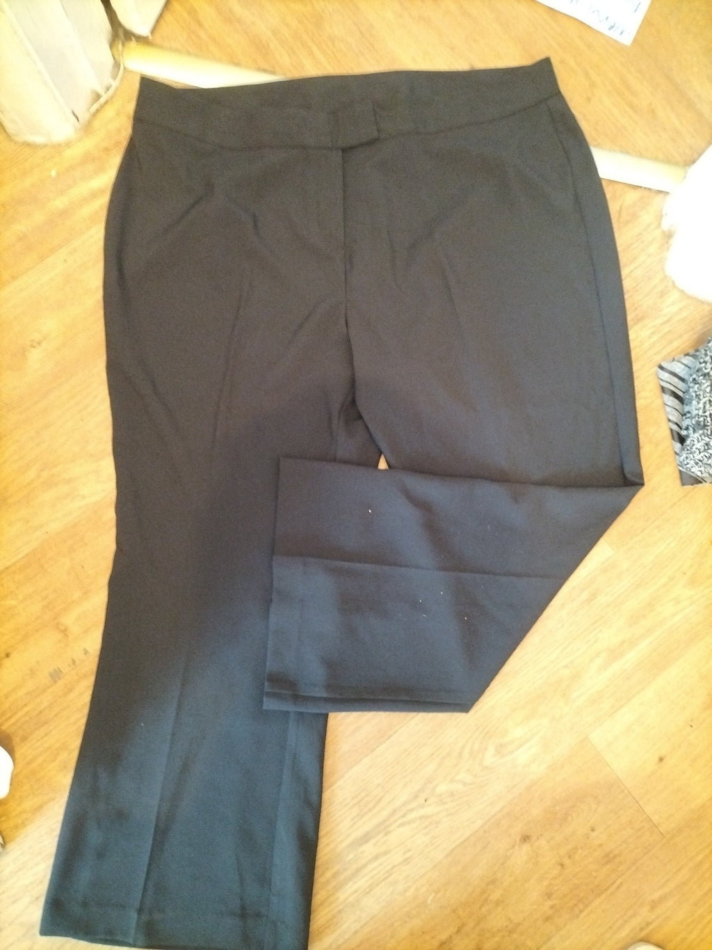 Ladies George Size 22 Black Straight Smart Trousers