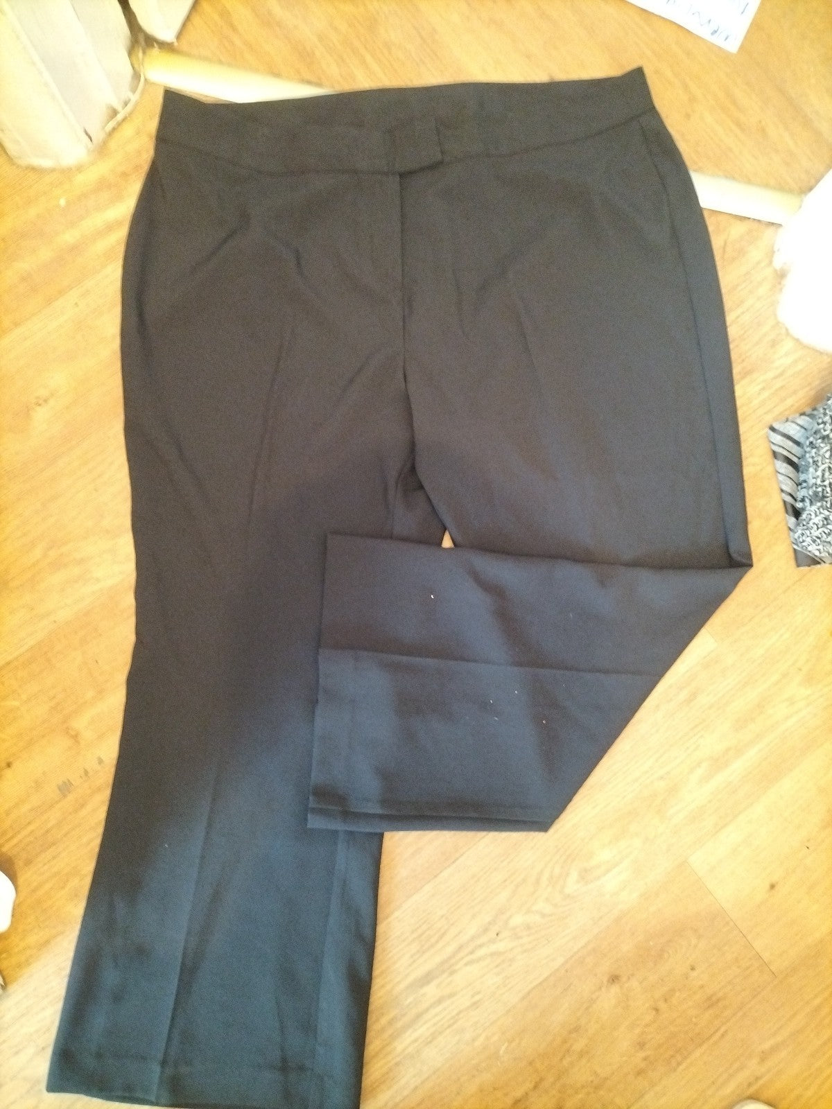 Ladies George Size 22 Black Straight Smart Trousers