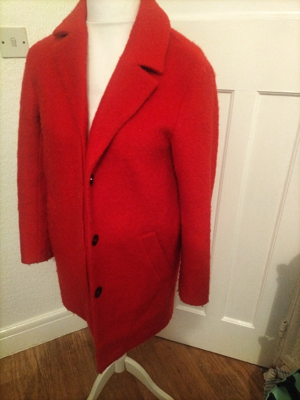 Ladies Divided Size Small Red Lined Jacket Coat