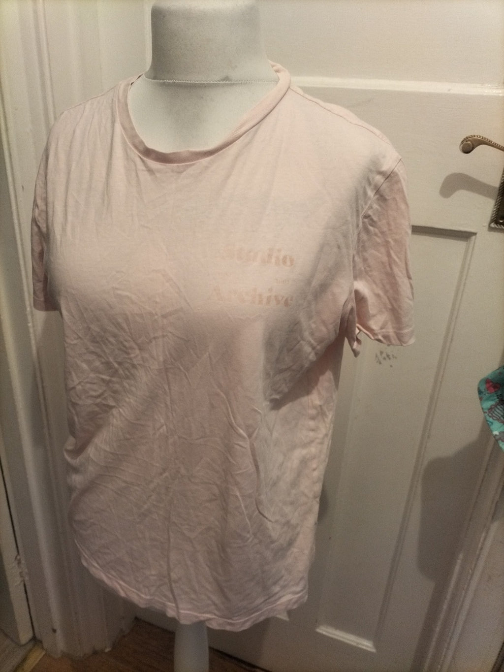 H&M Medium Pale Baby Pink Short Sleeve T-shirt