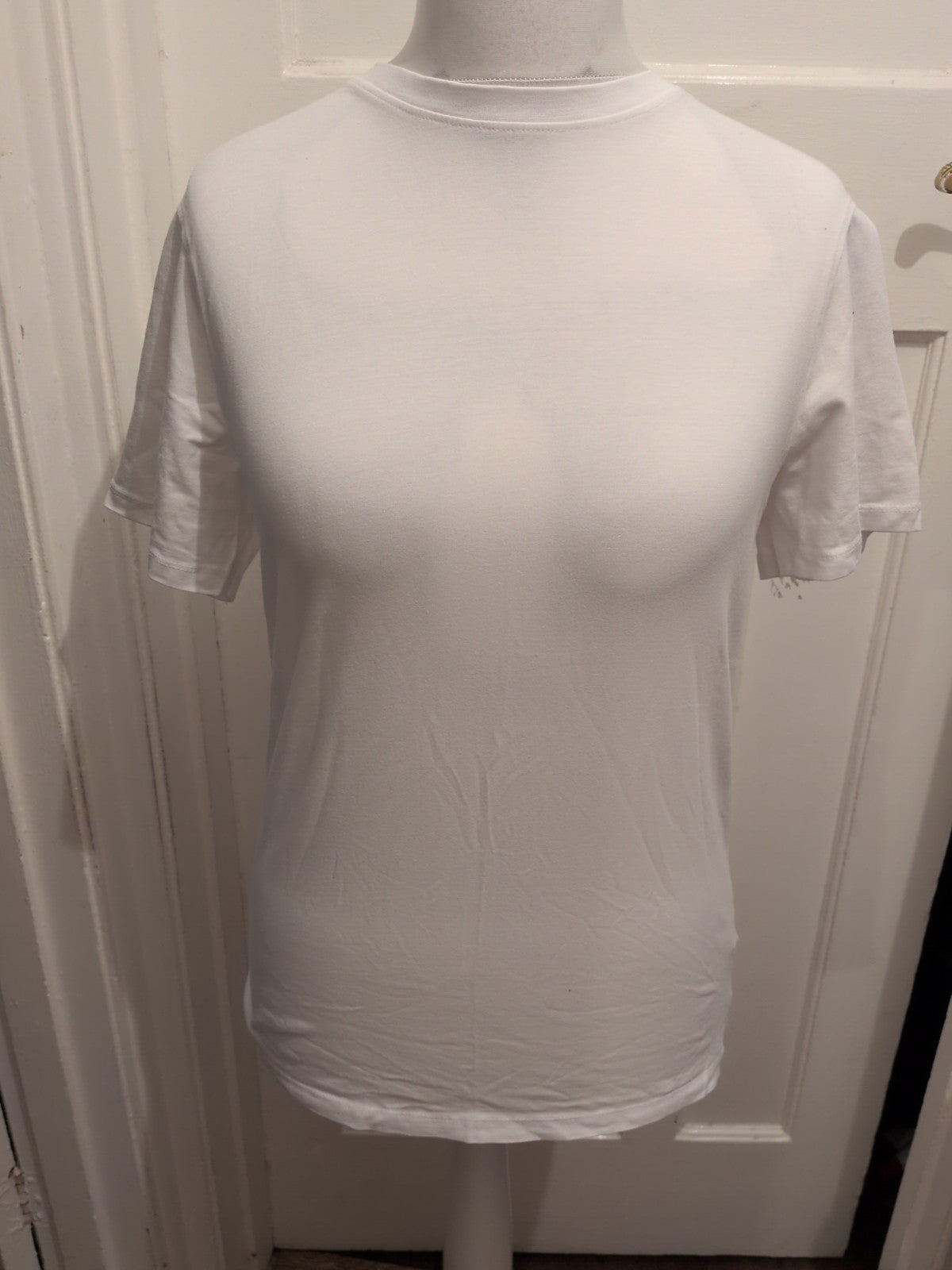 Medium Primark White T-shirt Short Sleeve Slim Fit