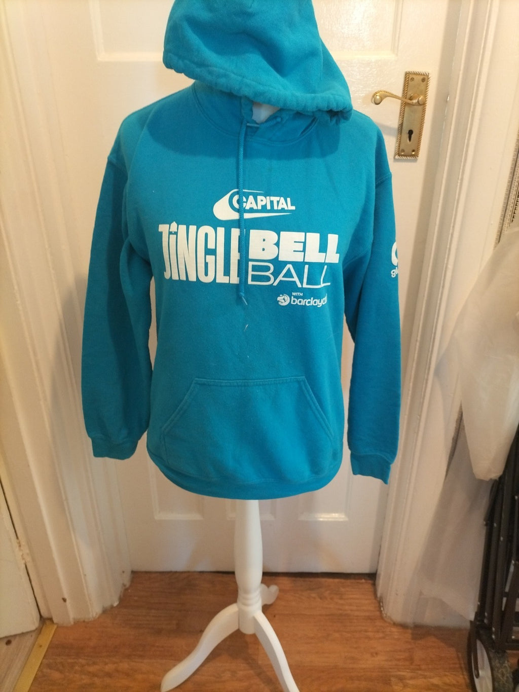 Mens Gildan Size Medium Blue Capitol Hoodie