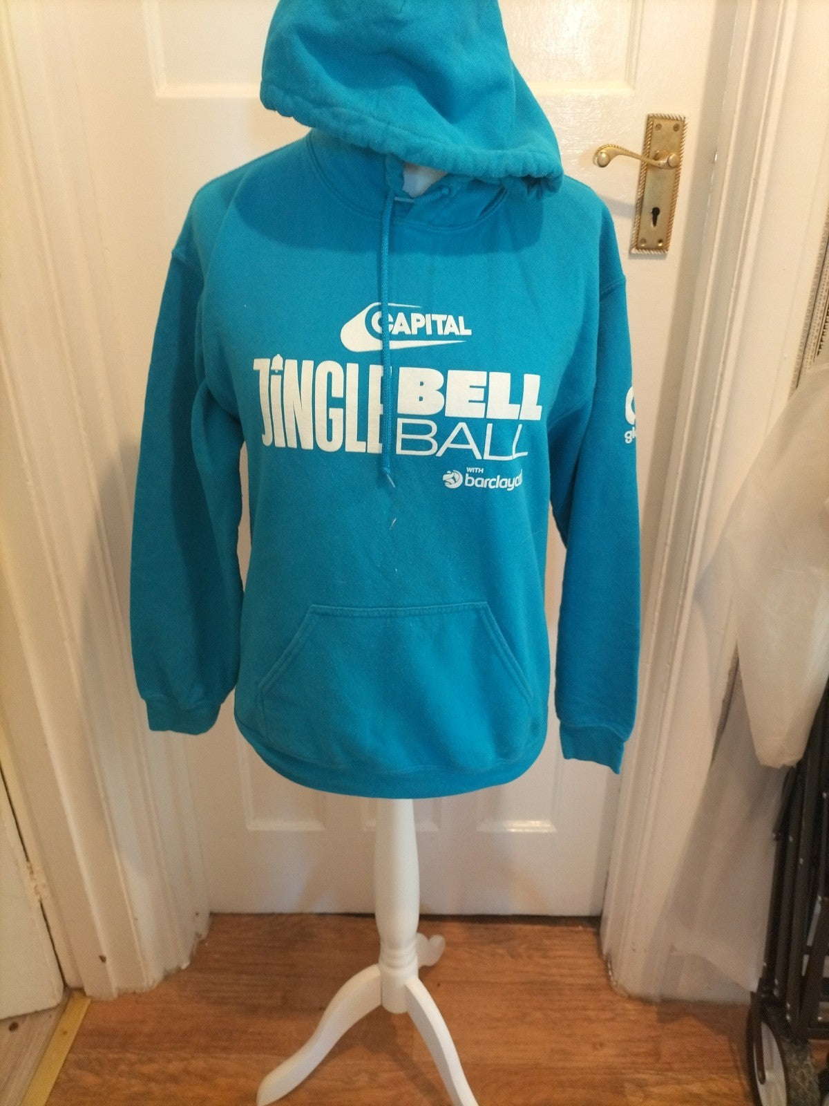 Mens Gildan Size Medium Blue Capitol Hoodie