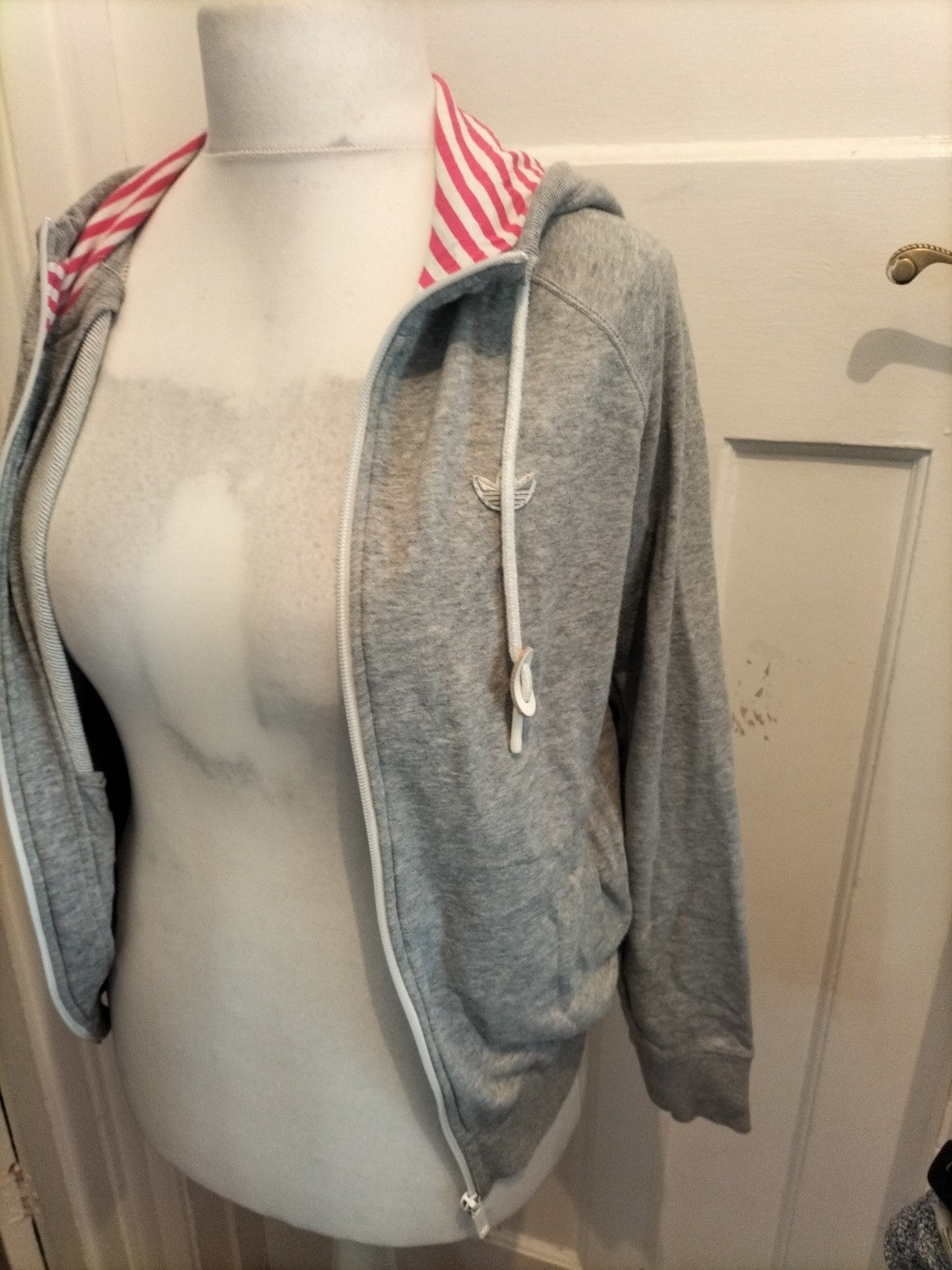 Adidas 10/12 Grey Full Zip Hoodie