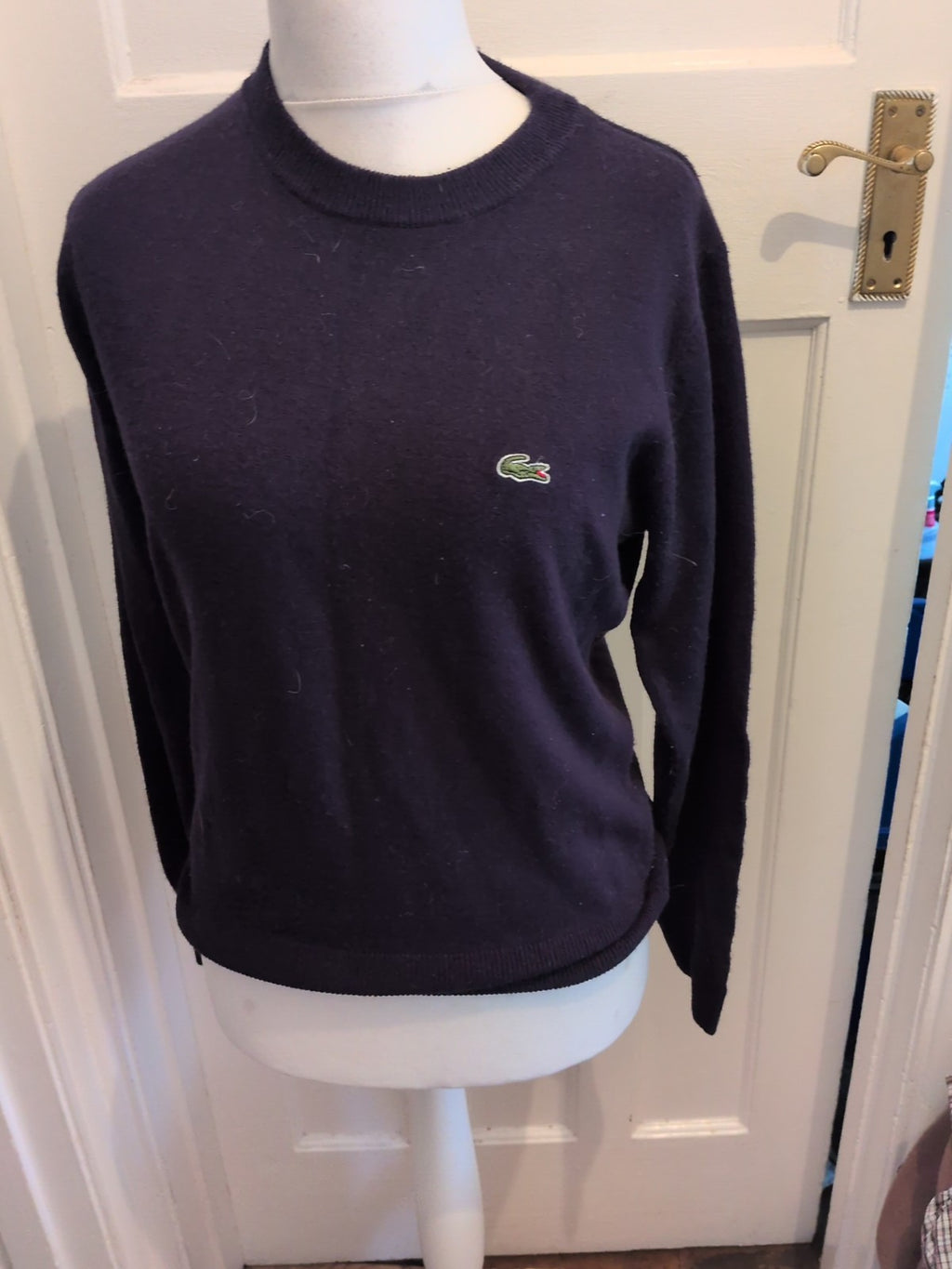 Lacoste 4 Black Long Sleeve Pullover Jumper