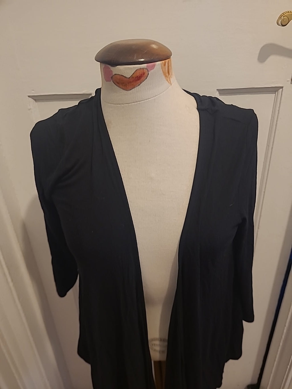Ladies Jojo Maman Bebe Size Medium Black Waterfall Cardigan