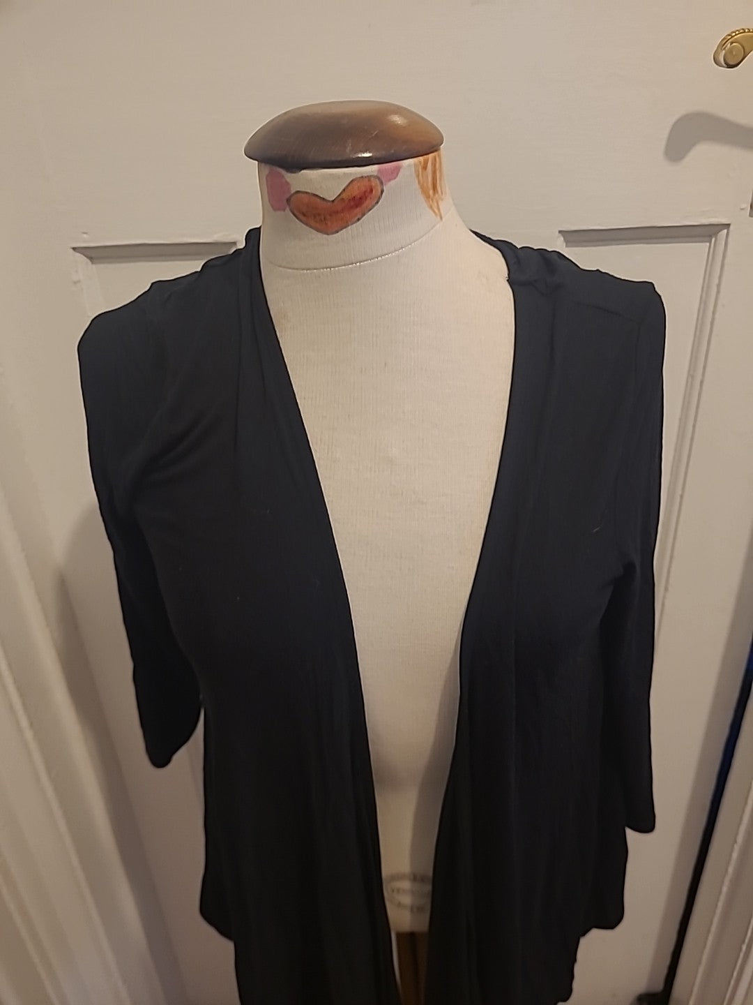 Ladies Jojo Maman Bebe Size Medium Black Waterfall Cardigan
