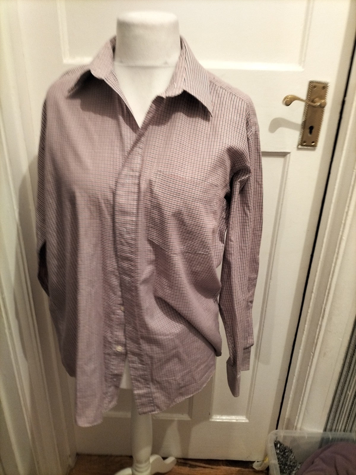 Mens Cedarwood State Size 16.5 Red Check Long Sleeved Shirt