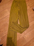 Ladies Lola May Size Small Green Karki Elasticted Waist Trousers