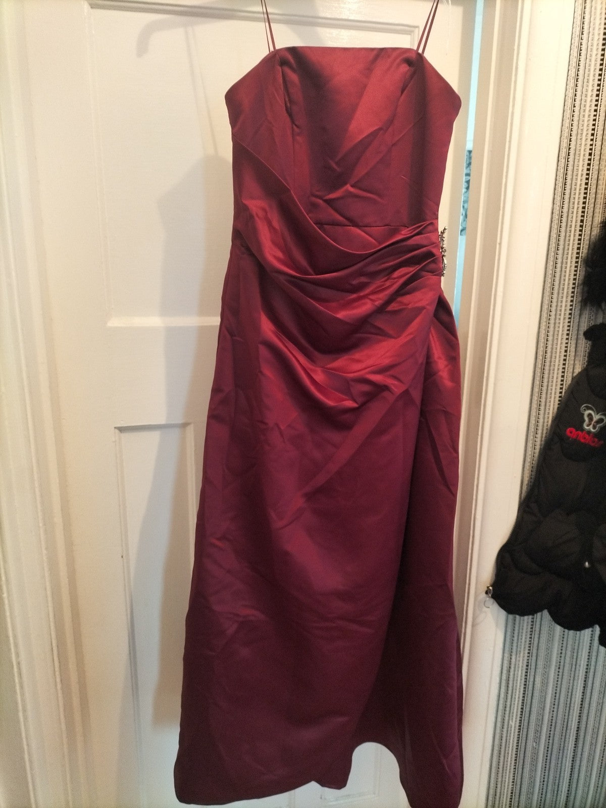 Ladies Wedding Collection Size 10 Purple Sleeveless Strapless Lined Dress