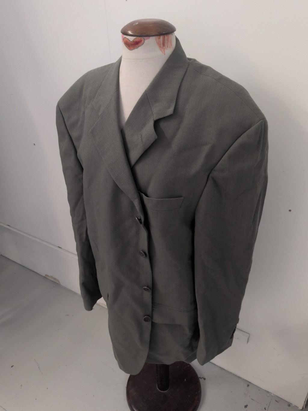 Ciro Citterio 46R Green Lined Padded Suit Jacket