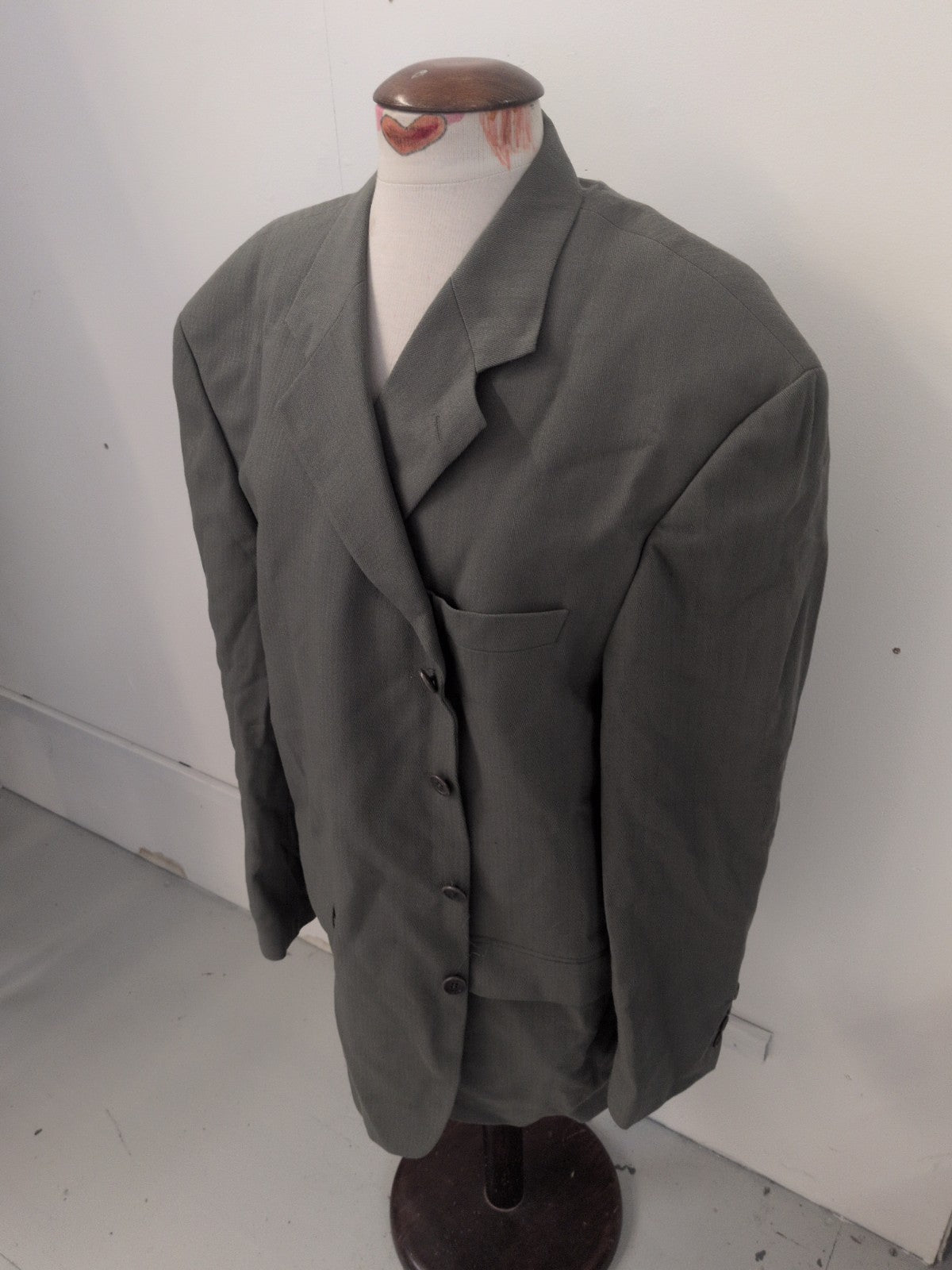 Ciro Citterio 46R Green Lined Padded Suit Jacket