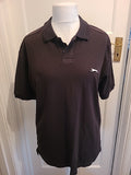 Mens Slazenger Size L Black Short Sleeved Polo