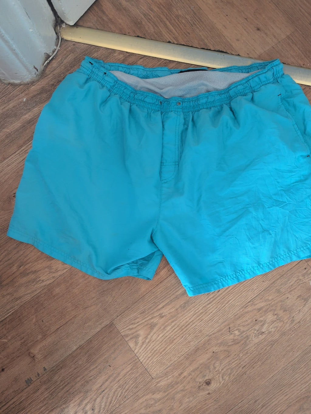 George 2XL Sea Blue Swim Shorts Drawstring Needs Pulling Through