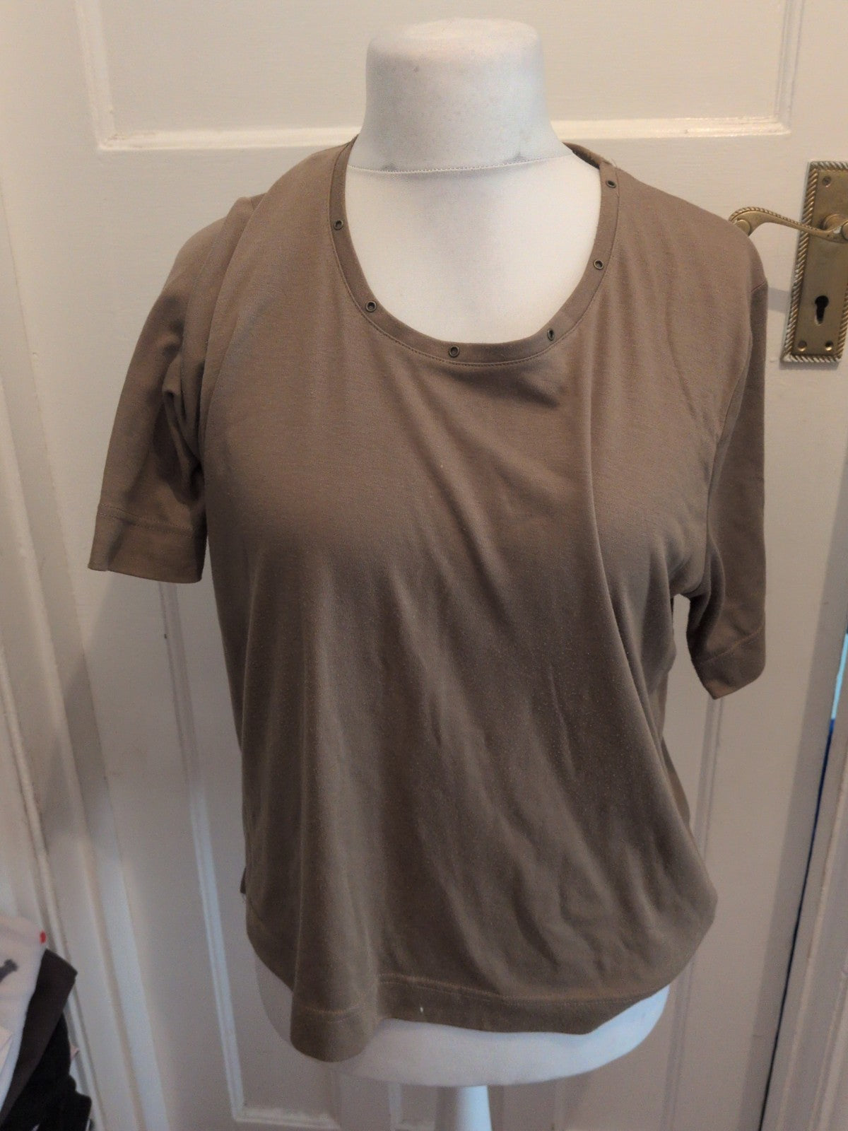 Tigi 18-20 Khaki Round Neck Short Sleeve T-shirt