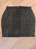 Ladies George Size 8 Black And Gold Short Skirt