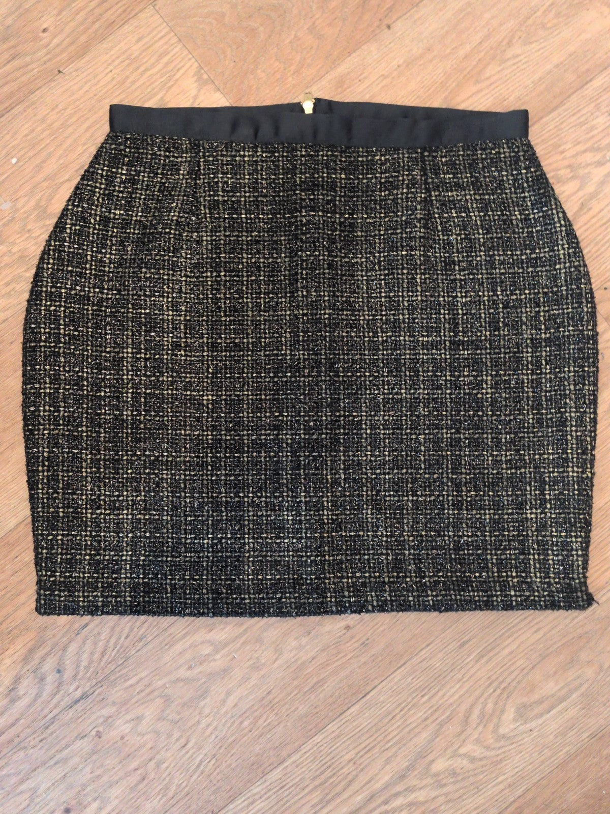 Ladies George Size 8 Black And Gold Short Skirt
