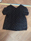 Boohoo 10 Black Spot Short Sleeve Blouse