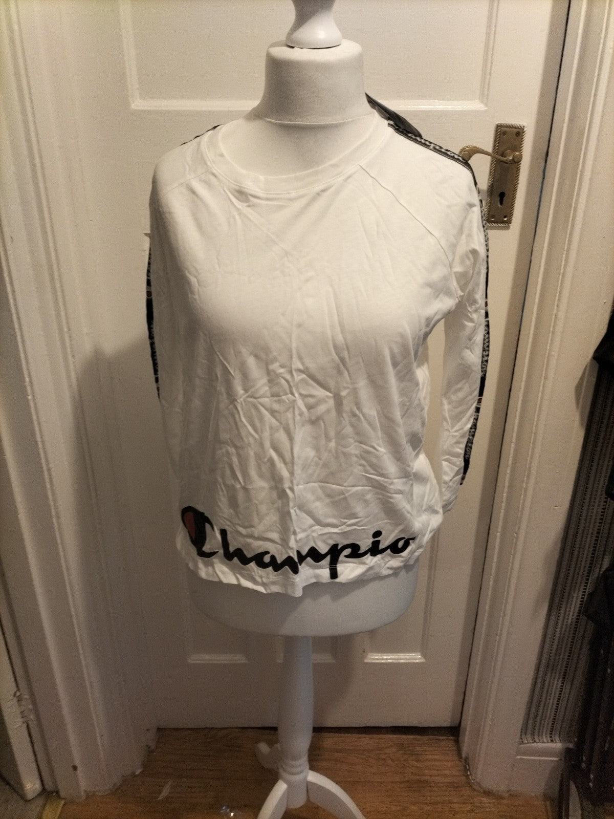 Ladies Champion Size Large White Long Sleeved Tshirt