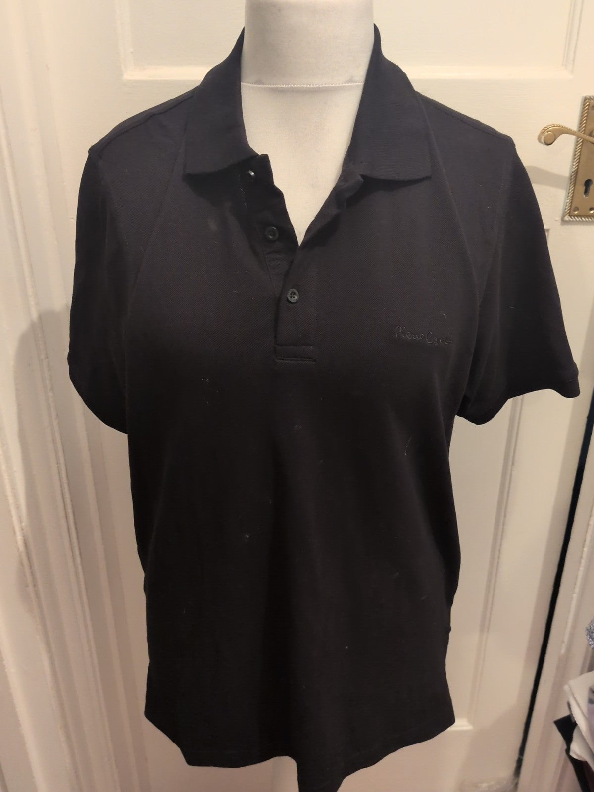 Pierre Cardin L Black Short Sleeve Polo