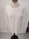 Primark Medium Long Sleeve Winter White Jumper Small Faint Mark On Middle