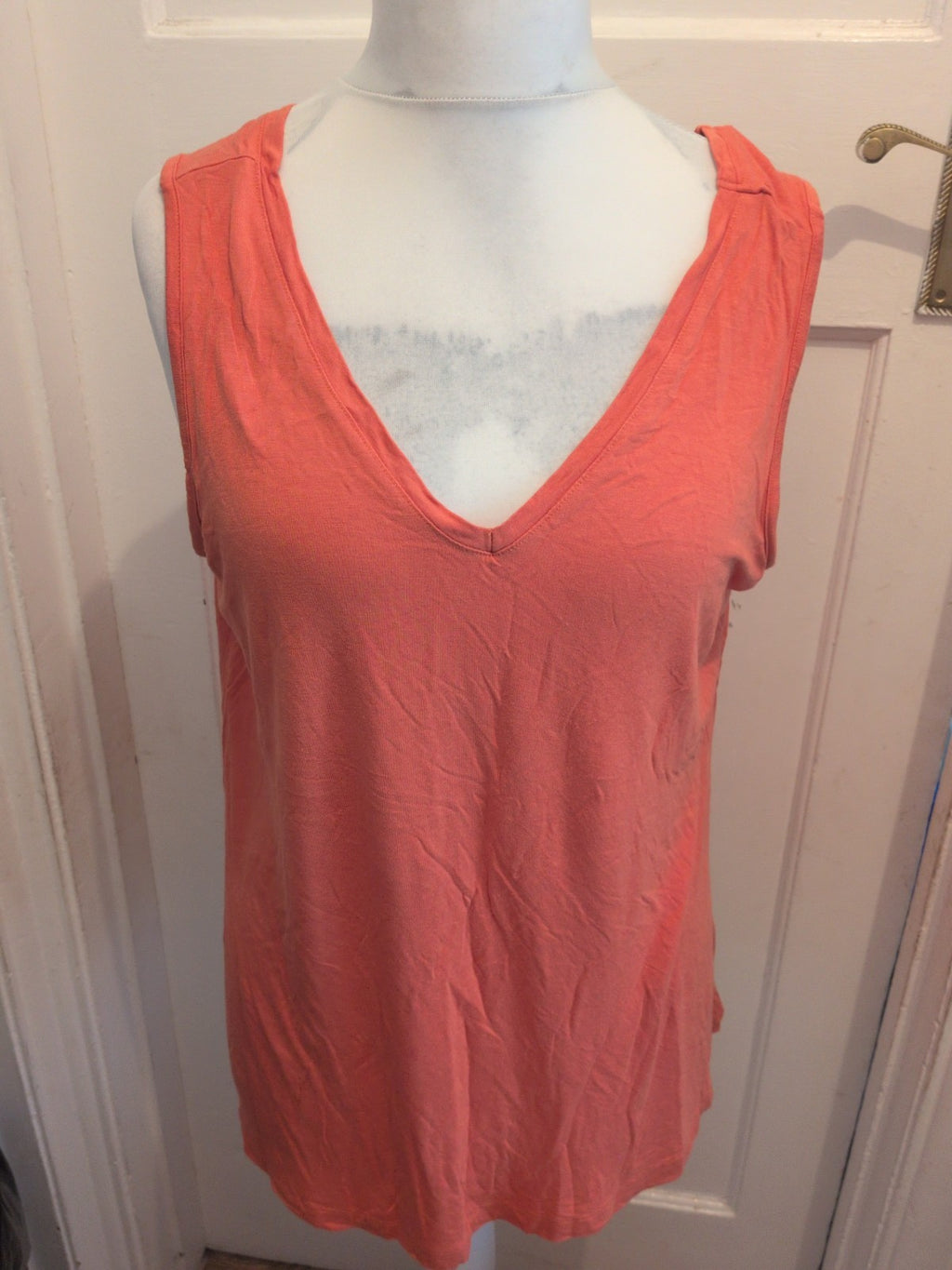 Ladies Tu Size 18 Orange Sleeveless Swing Vest T-shirt