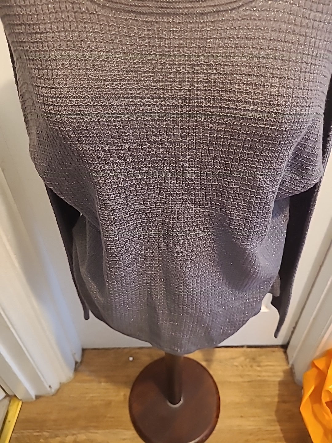 Ladies Viz.a.viz Size Small Grey Shimmer Long Sleeved Blouse