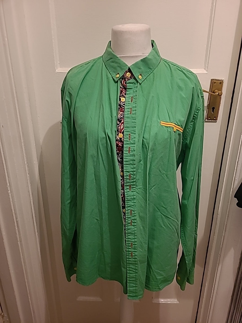 Mens Coofandy Size 2XL Green Long Sleeved Shirt