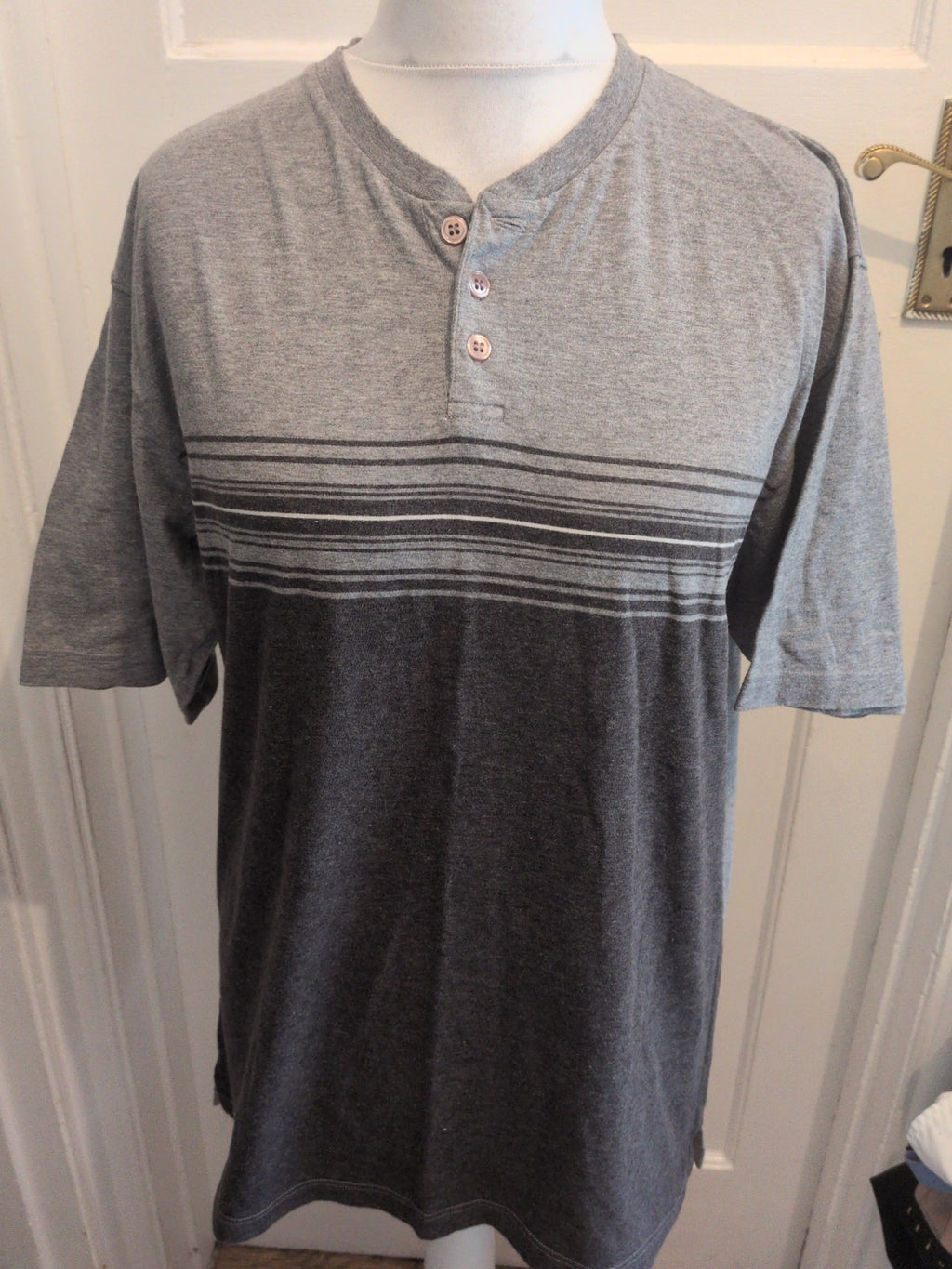 Debenhams Large Grey Toned Short Sleeve Polo