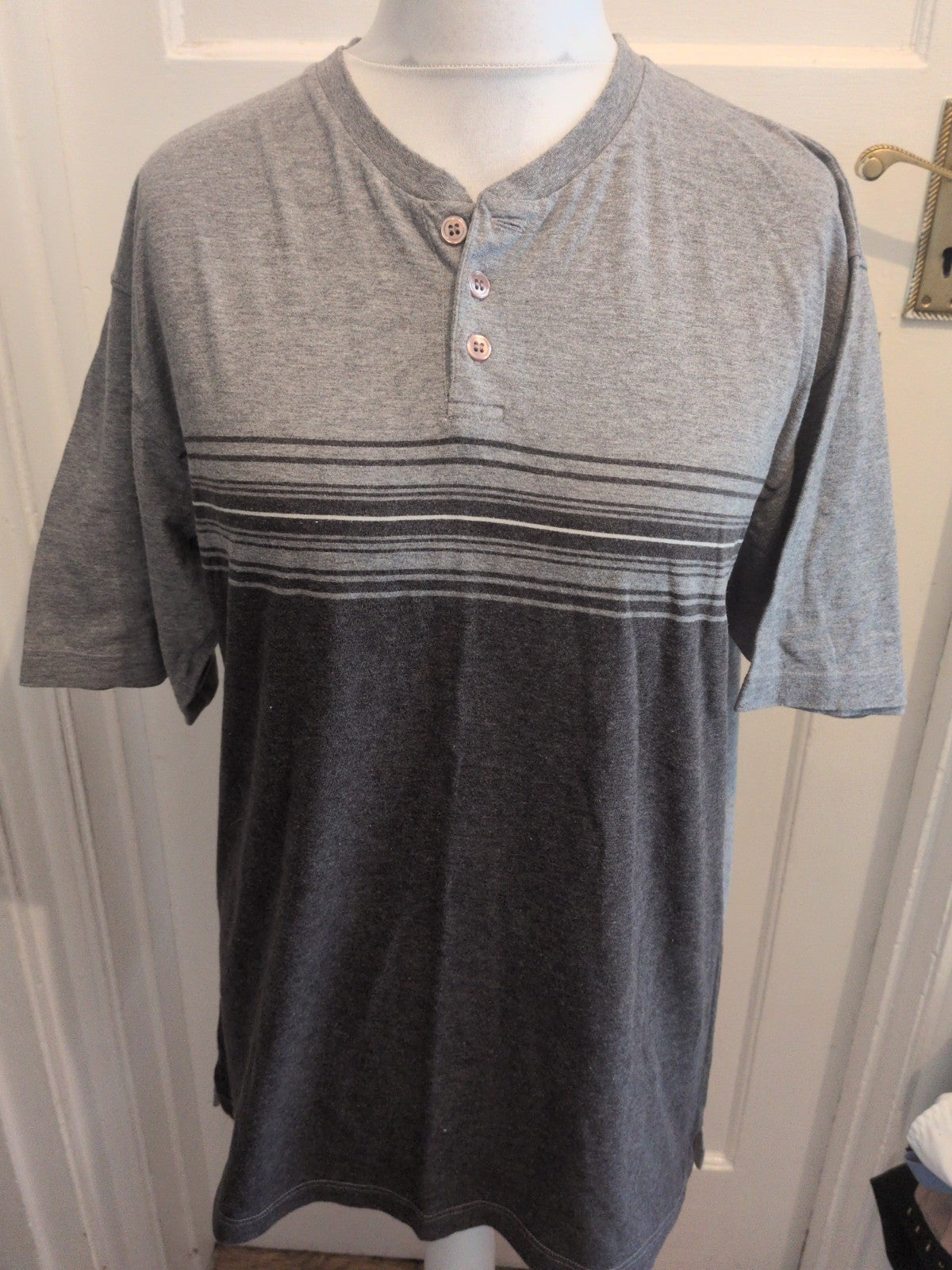 Debenhams Large Grey Toned Short Sleeve Polo