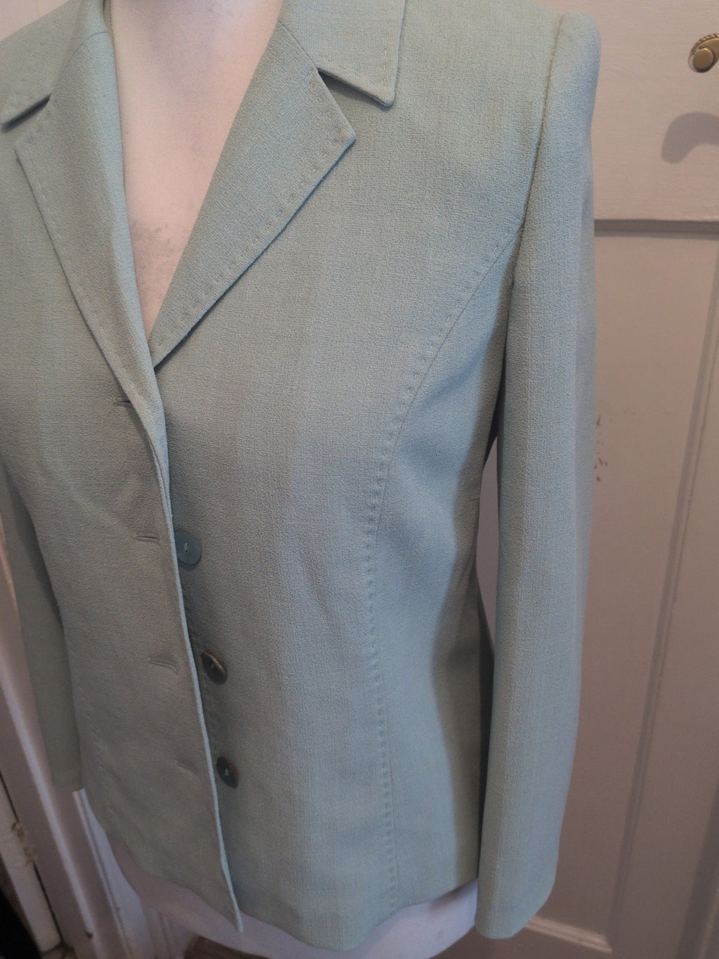 Gold 12 Pale Aqua Blazer Marks On Lining