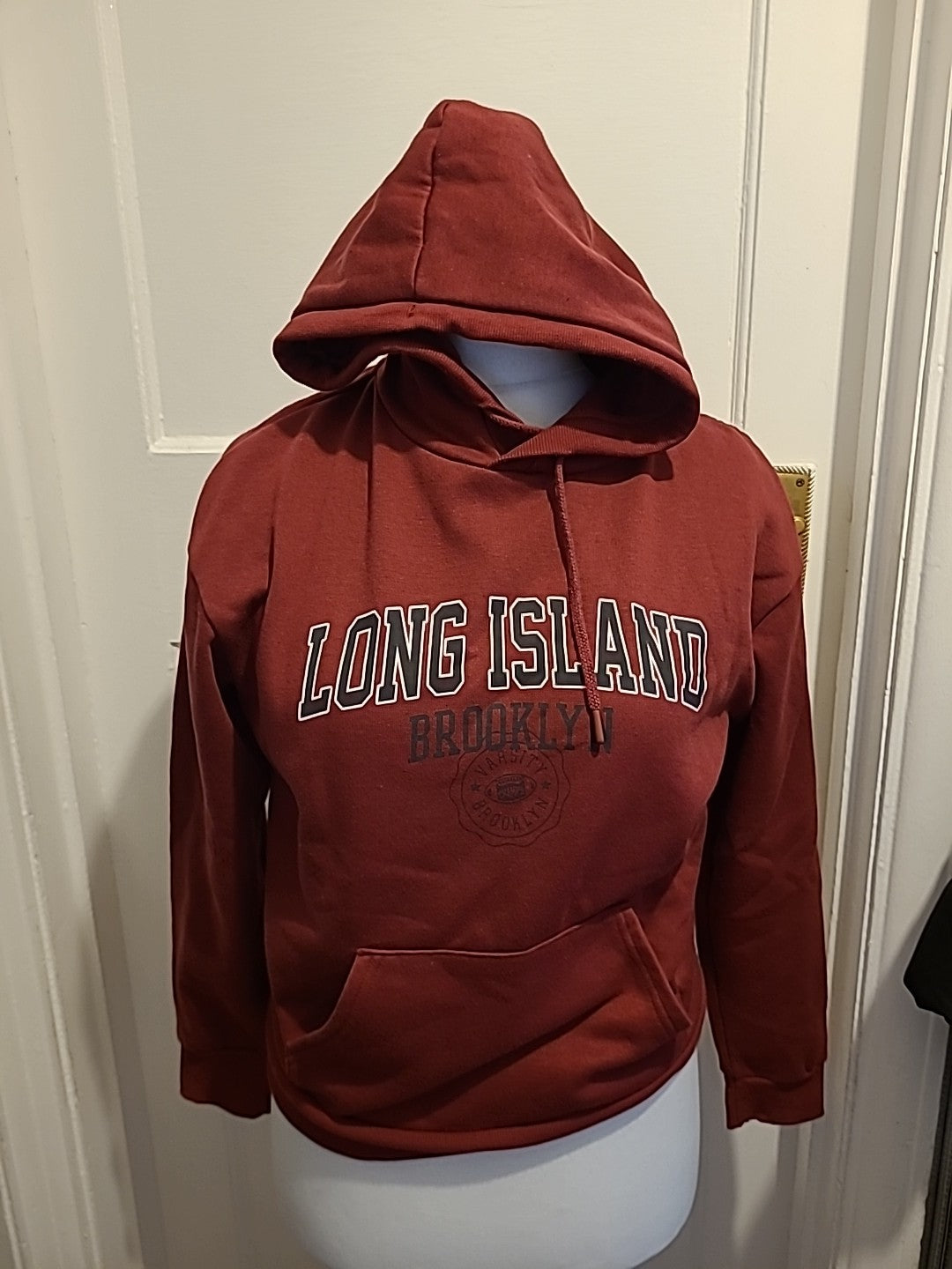 Ladies Primark Size Xs Ruby Red Hooded Jumper